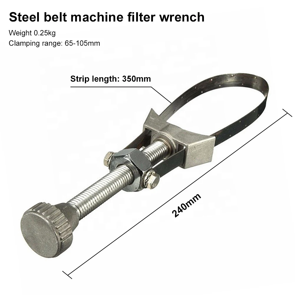 

NEW Car Auto Oil Filter Wrench Removal Tool Cap Spanner Strap Wrench 60mm To 120mm Diameter Adjustable Oil Filter Repair Tool