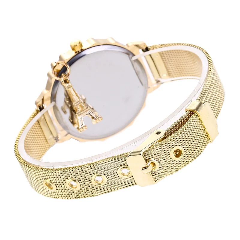 

2020 Limited Direct Selling Manufacturer Fashion Lady Gold Net Watch Tower Pendant Women Student Wholesale