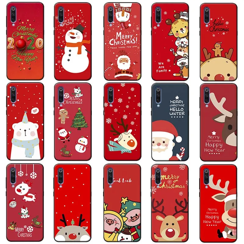 Merry Christmas Soft Silicone Phone Case for samsung galaxy a50 a70 a30 a40 a20 s8 s9 s10 plus |
