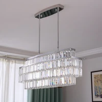 modern crystal chandelier for dining room rectangle chandeliers lighting fixtures kitchen island cristal lustre