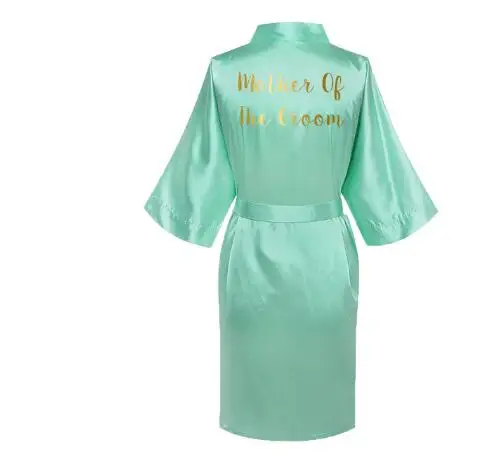 Атласные шелковые халаты большого размера Свадебный халат для невесты подружки