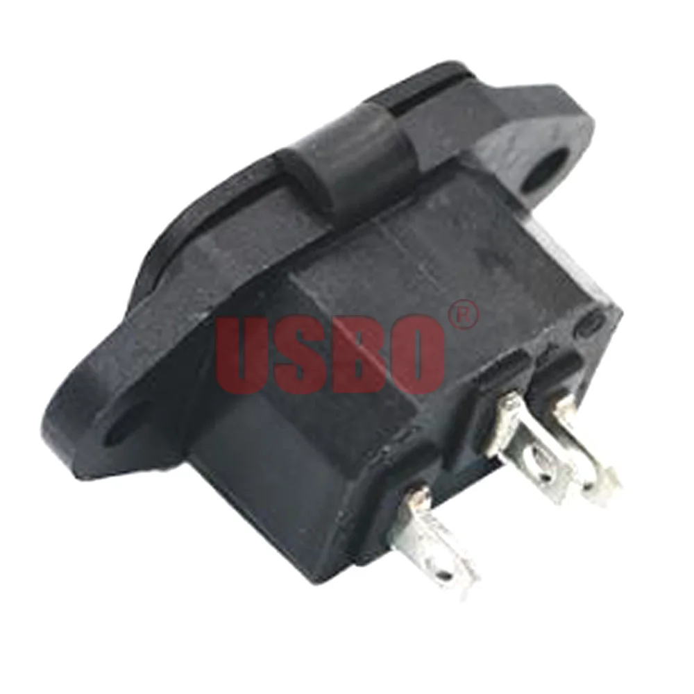 Черная розетка с защитой от пыли 10A 250 В переменного тока фиксированное отверстие