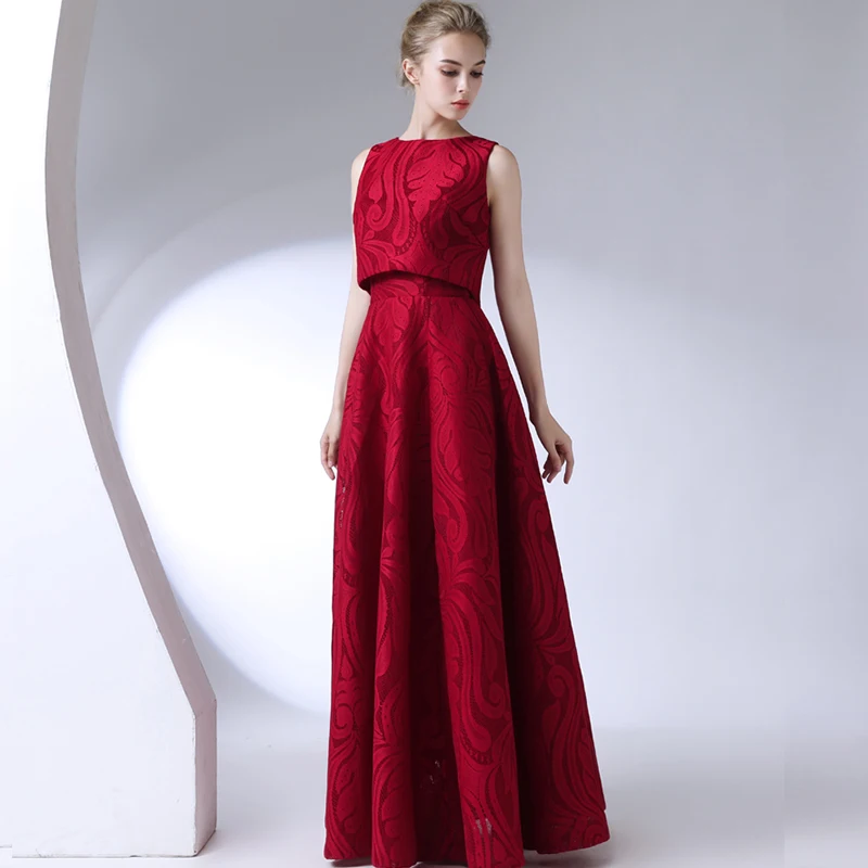 Robe De Soiree Long Evening Dress Lace 