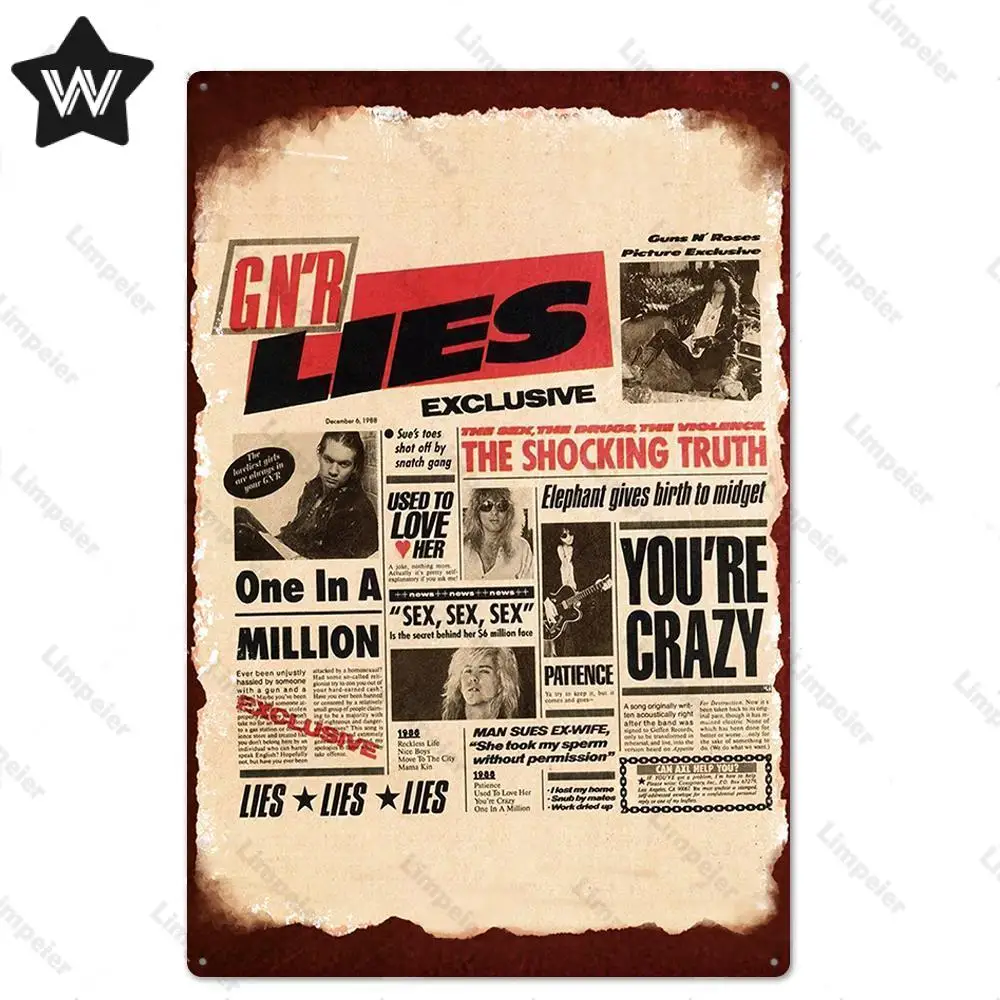 Металлический жестяной знак Rock постер музыкальной группы винтажная музыкальная