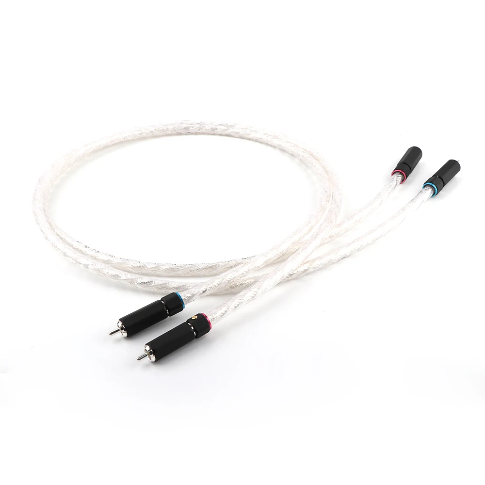 HI-End silver plated dual filter ring fever audio signal cable Line Silver RCA plug Audio Cable | Электроника