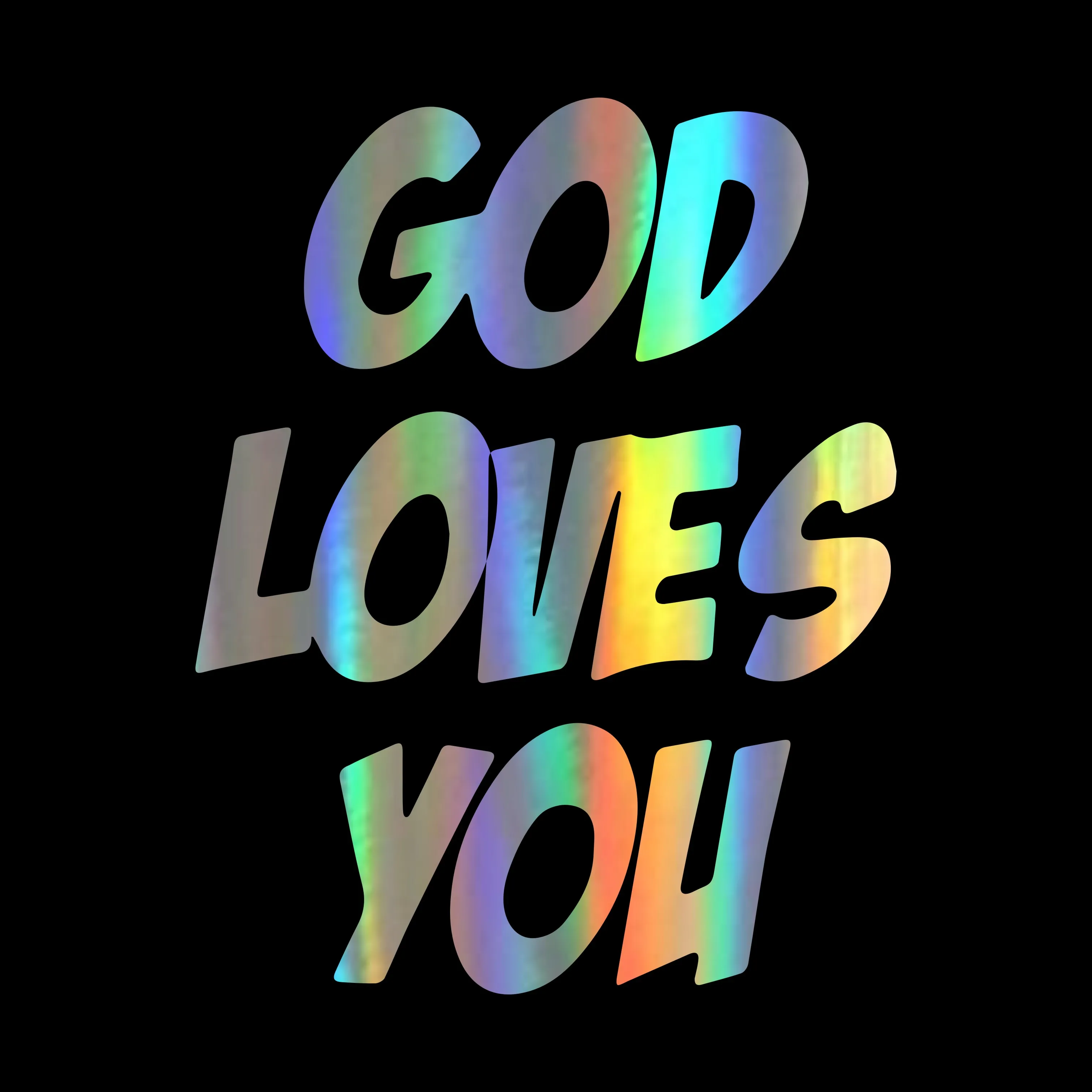 

God Loves You Funny Car Stickers and Decals for Christian Car Styling Bumper Sticker Vinyl Decal for Vehicle Door Body 4.4"x5.7"