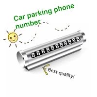 car accessories phone number in car t02 car temporary parking card mental flip numbers auto accessories parking car phone number