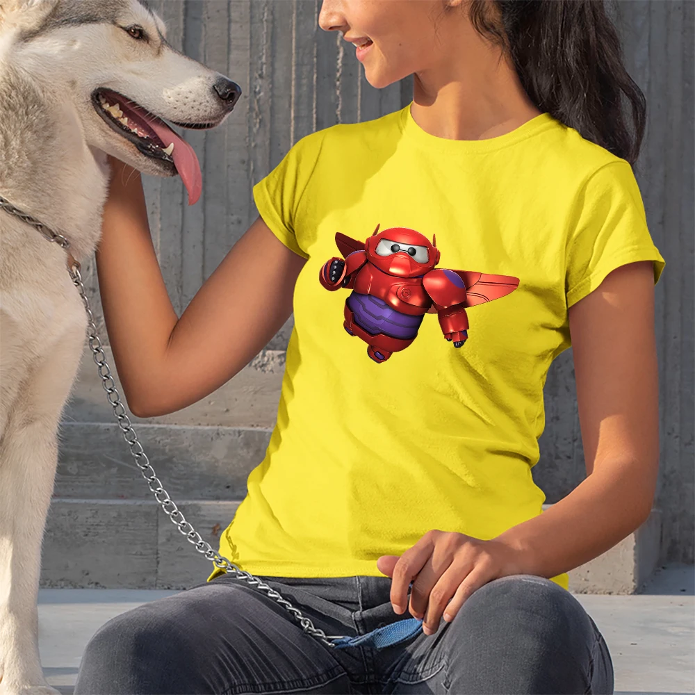 

Женская футболка с коротким рукавом и принтом из мультфильма