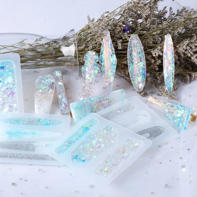 Rectangle Oval Hairpin Jewerly Mold Silicone Molds for Hair Clips Fashionable UV Resin DIY Tools | Украшения и аксессуары