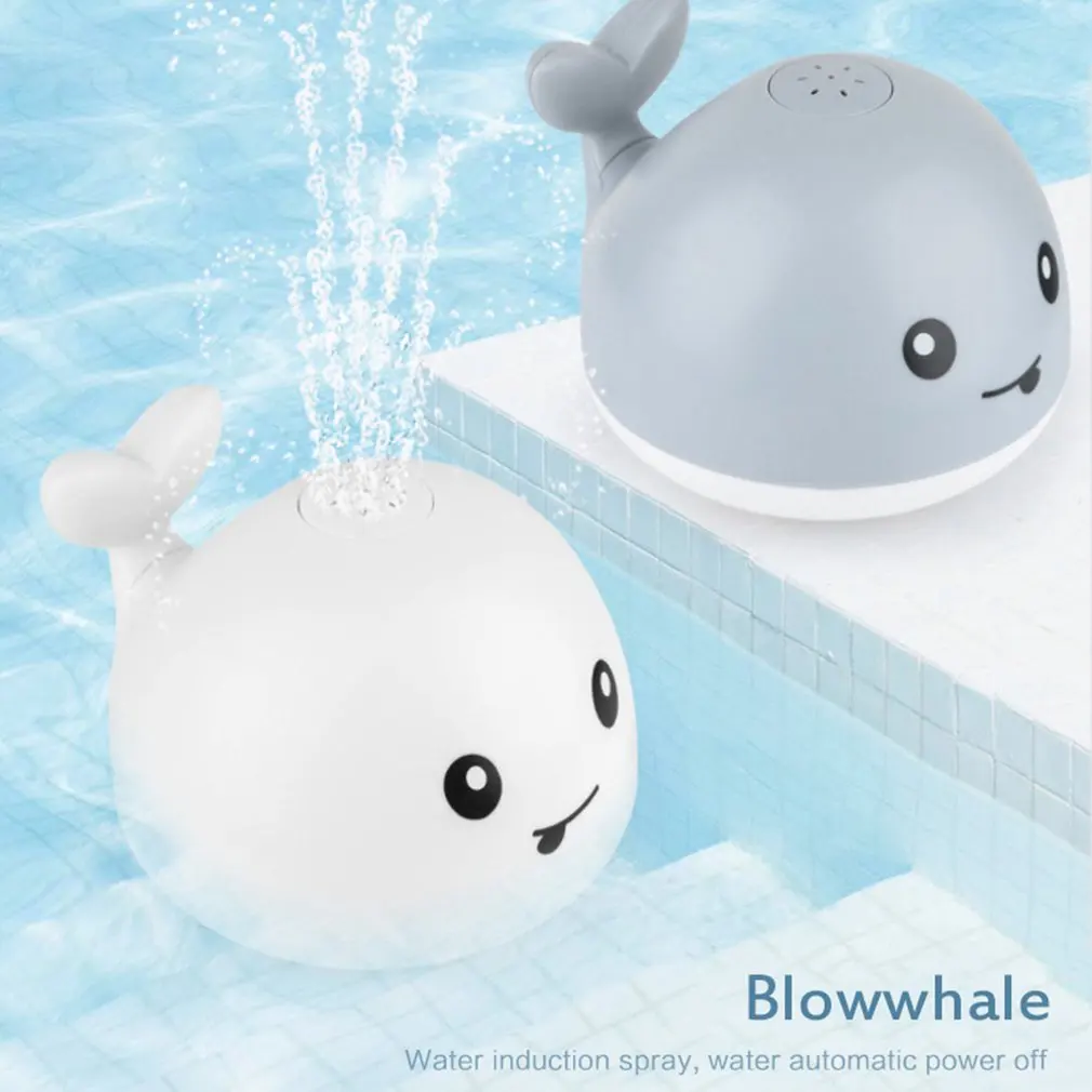 Baby Bath Toys Spray Water Shower Swim Pool Bathing Toys for Kids Electric Whale Bath Ball with Light Bathing Bathtub Toys Gift