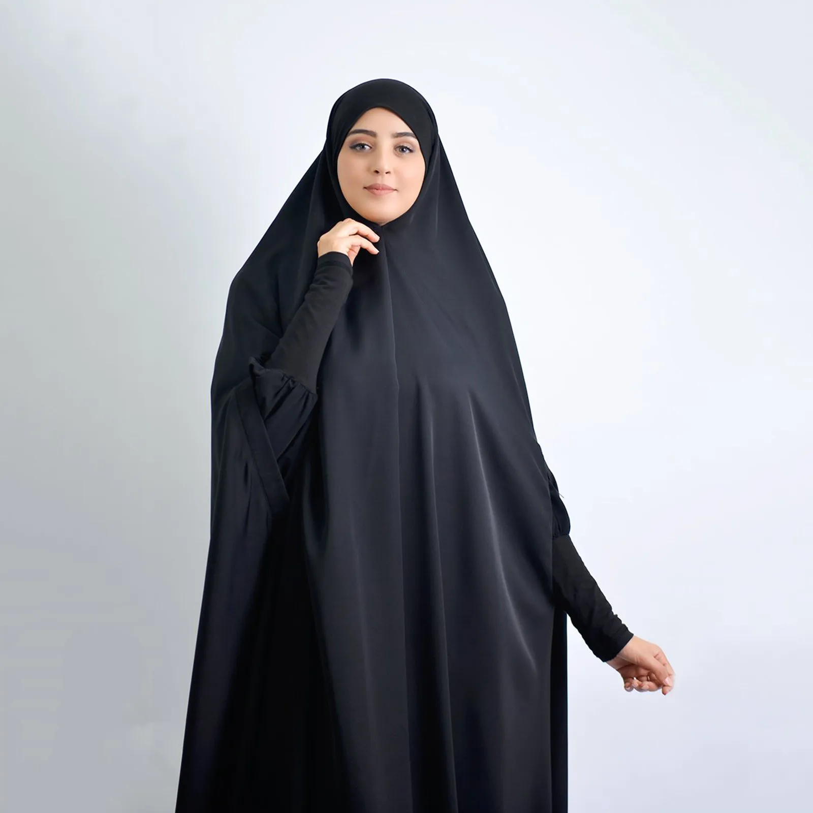 

Fashion Muslim Sets Prayer Wear Woman Hijab Dress Full Cover Hooded Abaya Long Dresses Islam Jilbab Ramadan Clothes M-XXL