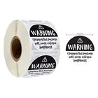 500 ПК черный, белый цвет очаровательные предупреждение Стикеры этикетки 1,5 Дюймовый Экстремальный счастье этикетки для Бизнес подарок упаковочный конверт Стикеры s