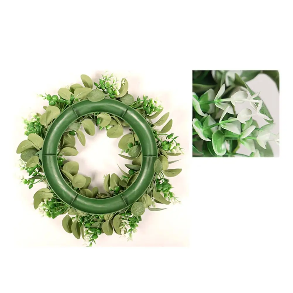 

DIY Artificial Wreaths Garlands Fake Silk Leaf Eucalyptus Plastic Green Plant Garland For Wedding Party Home Decor Accessory