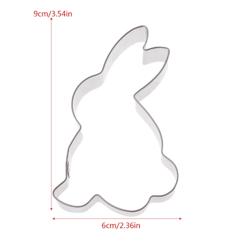

Hot 1pc Stainless SteelCartoon Rabbit Shape Cookie Cutters Mold Decorating Tools