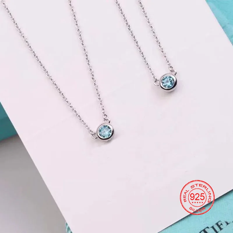 

Ожерелье женское из серебра 925 пробы, с круглым бриллиантом