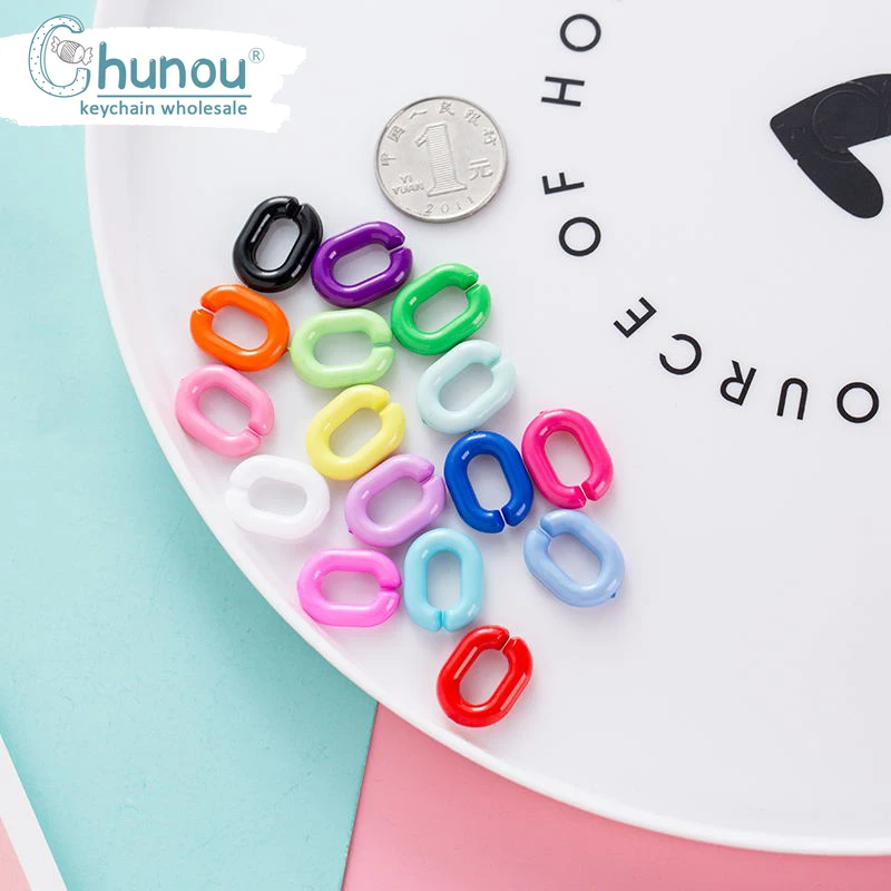 100 шт. карамельных цветов 20*14 мм акриловое овальное Открытое кольцо