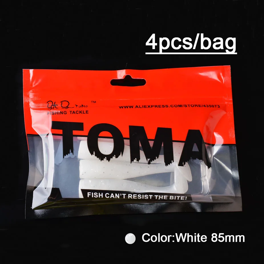 White Tail 4pcs TOMA, новинка, черная блесна, джиг, приманка для рыбалки, мягкая, щука, приманка, 14 г, 21 г, 2 крючка, бас, рыбалка на сельдь, Мягкая приманка, лодка, код, морская приманка - Цвет: White Tail 4pcs