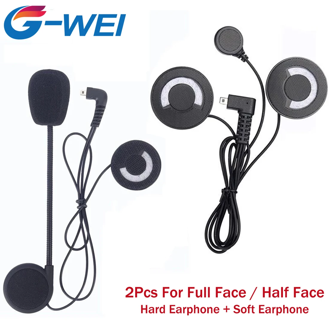 

2PCS Freedconn Hard +Soft Headphone Earphone for T-COMVB TCOM-SC COLO TCOM-02 Motorcycle Helmet Intercom Headset