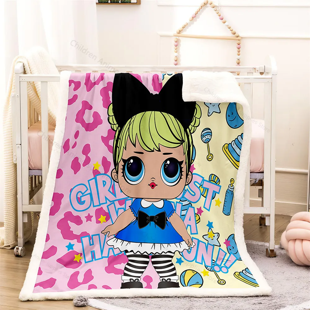 

LOL Surprise Dolls 1pcs Cotton 3D Kawaii Anime Blanket Bedding Set Home Textile 2020 New Sale Flannel Blanket To Keep Warm