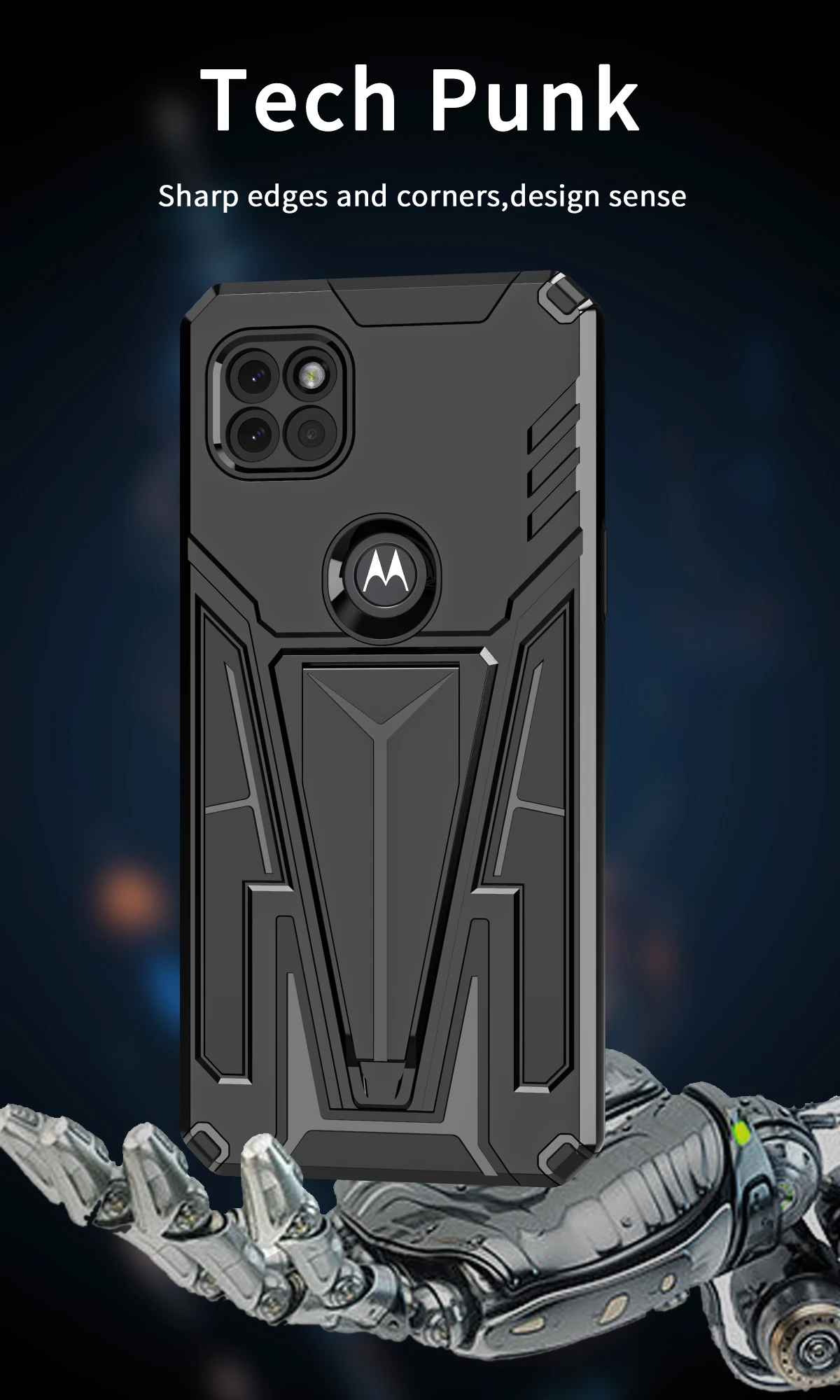 shockproofarmor stand phone case for motorola one 5g ace moto g 5g moto g pure car magnetic kickstand back cover free global shipping