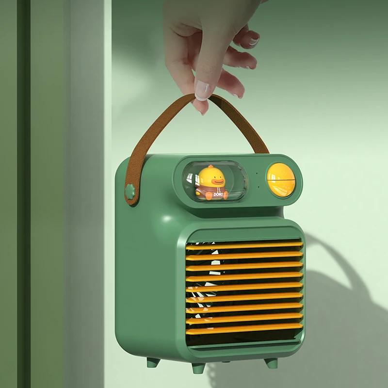 en Ucuz Yeni Taşınabilir HAVA SOĞUTUCU Mini Masaüstü Klima Gece Lambası Mini USB 4000MAh Su Soğutma Fanı Nemlendirici