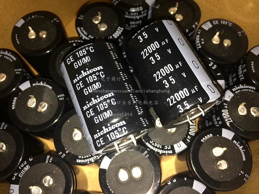 2 шт. подлинный NICHICON GU 35V22000UF 35x50 мм электролитический конденсатор 22000 мкФ/35v CE 105