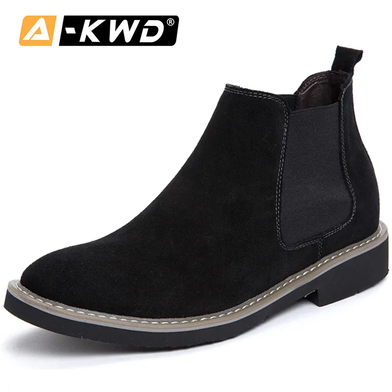 Модная черная серая повседневная обувь мужские зимние ботинки скрытые для