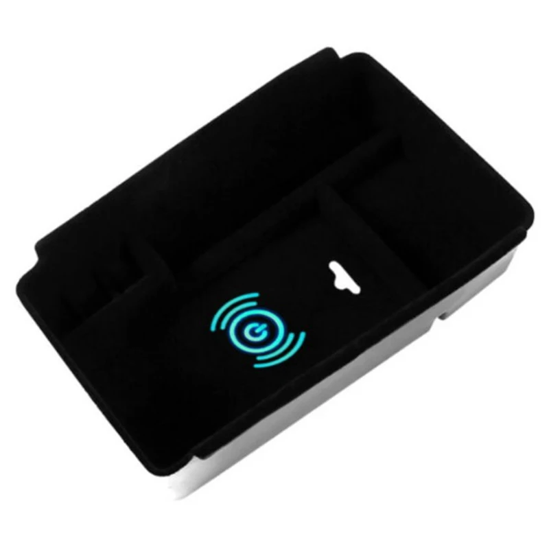 Mobile Phone Wireless Charging Central Storage Box For 2016-2018 Maserati Levante /2014-2018 Ghibli /2015-2018 Quattroporte |