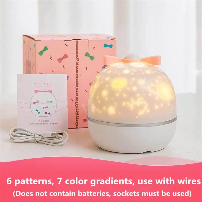 

New 6 Patterns LED Projector Star Moon Night Light Sky Rotating Operated Nightlight Lamp For Kids Baby Bedroom Nursery Christmas