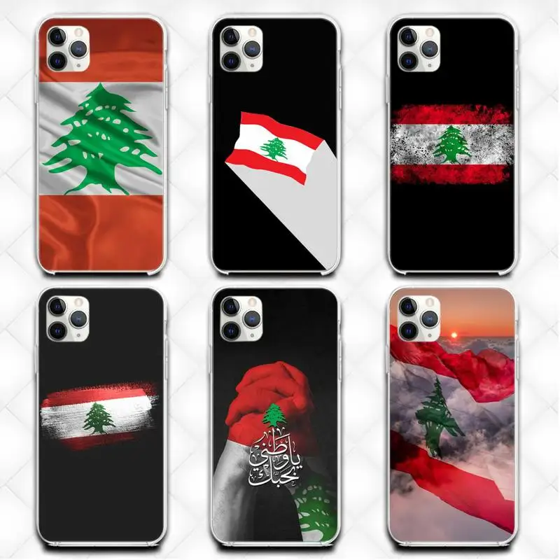 

Lebanon Flag Phone Case Transparent Case For Iphone 6 6s 7 8 Plus XR X XS XSmax 11 12 13 Pro Mini Max
