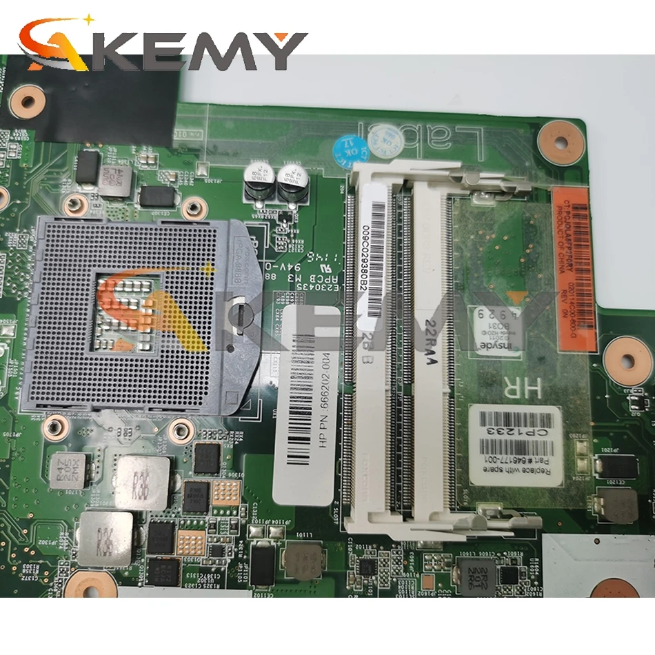 for hp pavillion cq43 cq57 01015fy00 388 g 646177 001 hm65 pga 988b notebook motherboard mainboard full test 100 work free global shipping