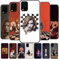 the queens gambit chess cartoon phone case for xiaomi redmi note 11 10 9s 8 7 6 5 a pro t y1 anime black cover silicone back pr