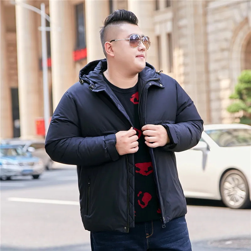 Зимнее Мужское пальто с капюшоном очень большие размеры мужская куртка