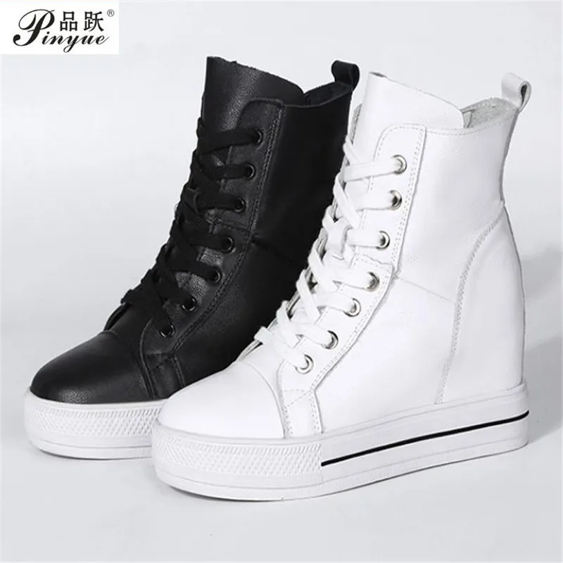 Platform Shoes High Heels Sneakers Woman Casual Shoes  White