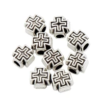 hollow cross engraved beads 6 2x5 9mm 85pcs zinc alloy christian spacer l1766 fashion jewelry findings components