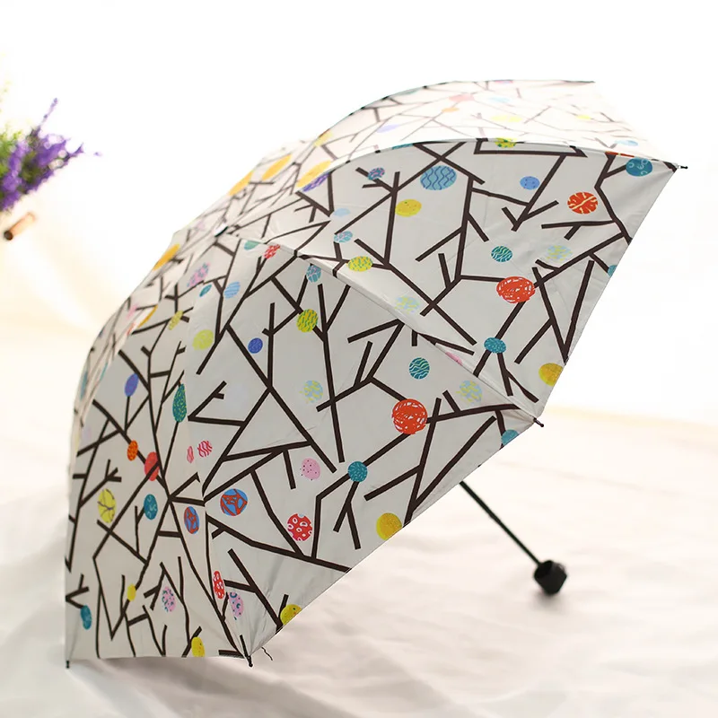 Складной зонт с принтом для женщин и взрослых Ветрозащитный Зонт двойным слоем