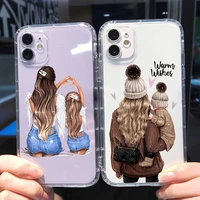 cute girl super mom baby phone case for iphone 12 pro 13 pro max xr 11 pro max 8 7 6 plus xs max fathers day love soft tpu case
