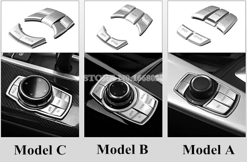 Внутренняя консоль iDrive мультимедийная кнопка отделка крышки 5 шт. для BMW 1 2 серии
