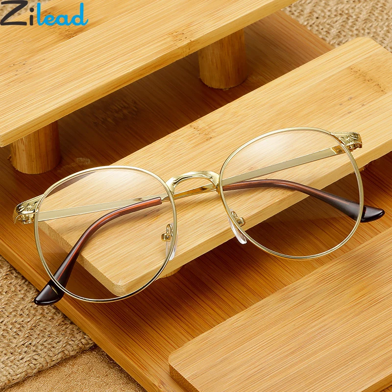 Фото Zilead круглые металлические очки оправа для женщин и мужчин прозрачные линзы