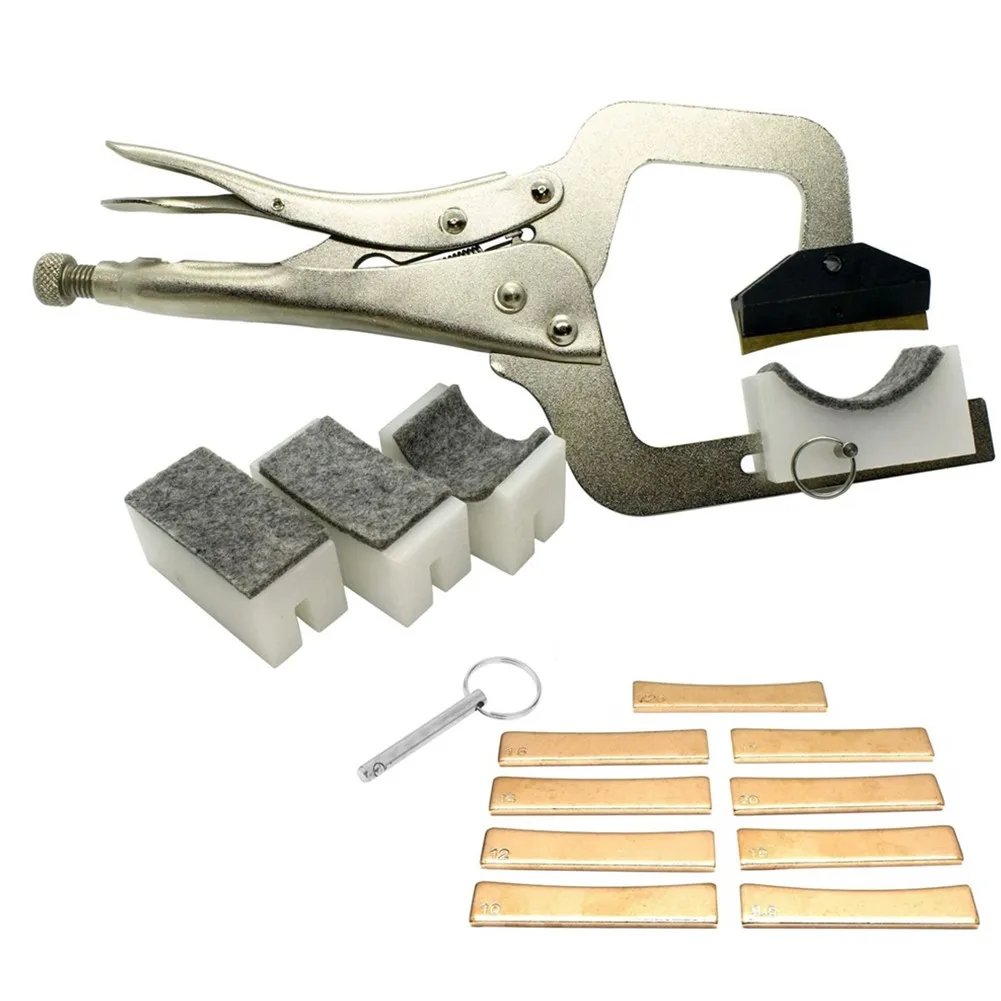

Fingerboard Handheld Fret Press Insert Tool With 9 Radius Inserts Guitar Luthier Making Repair Set bent user