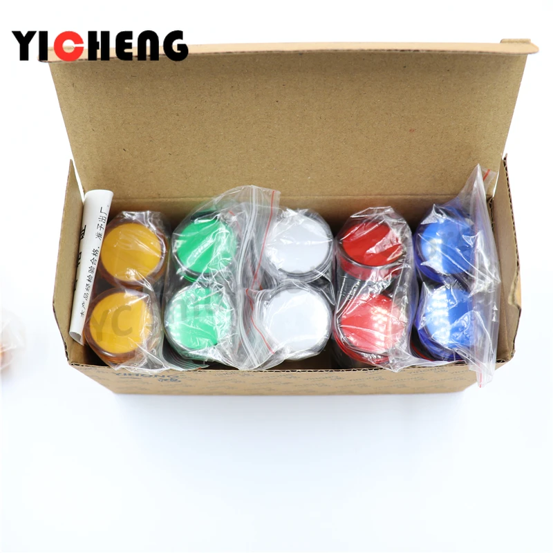 10 шт. 22 мм панельный сигнальный индикатор питания светильник пилот AC DC 110 В 220 AD16