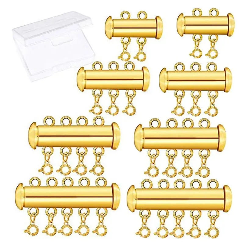 

1 Set Layered Bracelet Necklaces Slide Magnetic Tube Lock with Clasps Jewelry Findings