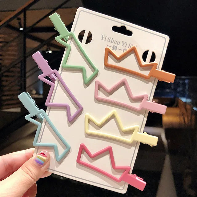 7pcs 10 7/10 шт./компл. Для женщин девушки милые красочные мультфильм кролик Корона шпильки с сердечками милое заколки для волос головная повязка заколки для волос аксессуары - Цвет: 7pcs 10