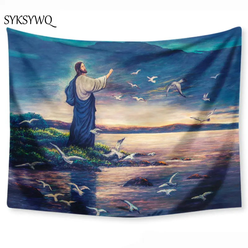 Настенный подвесной гобелен с изображением Иисуса Христа для церкви Fresco