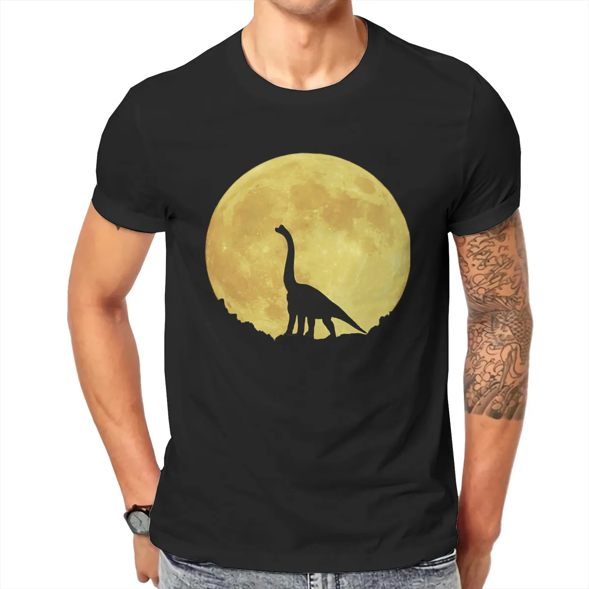 

Dinosaur Dreams Cropped Version T shirt Men T shirt summer T-shirt