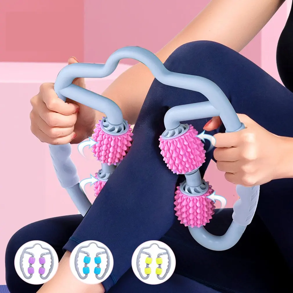 

Yoga Block Floating Massage Roller for Arm Leg Neck Muscle Tissue for Fitness Gym Yoga Pilates Sports 4 Wheels Foam Roller