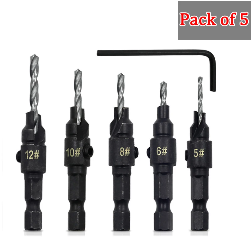Набор сверл с зенкером из быстрорежущей стали 4/5 шт. | Инструменты