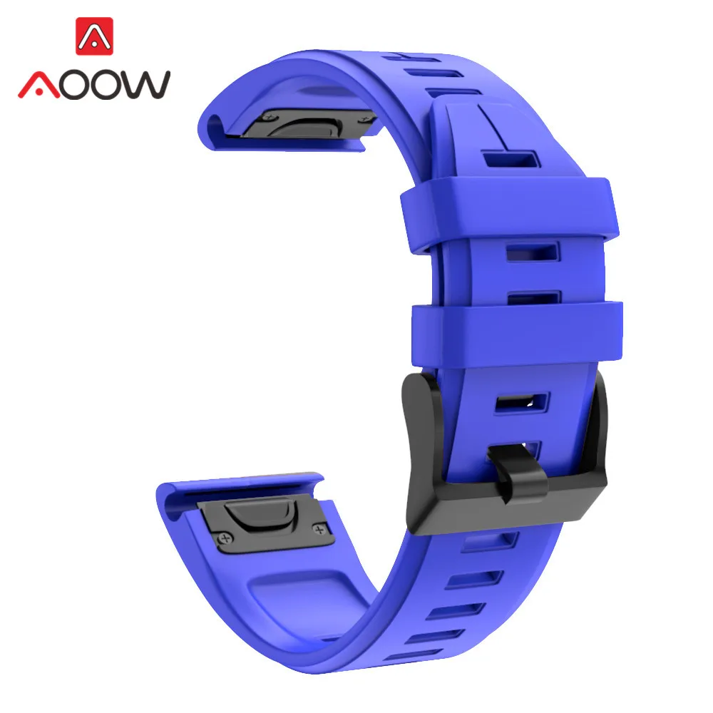 Royal blue Силиконовые ремешки для часов Garmin fenix6 6S 5X 6X 5S x5plus 3 3HR forerunner935 945 подход S60 ремешок браслет ремень/20 мм/22 мм 26 мм - Цвет ремешка: Royal blue