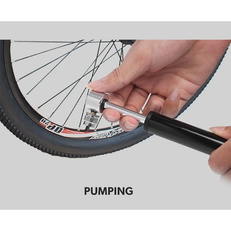 

Portable Manual Bike Pump Shock Absorber Pressure Compact Bicycle Air Pump for Road Mountain Bike Cycling Outdoor Sports