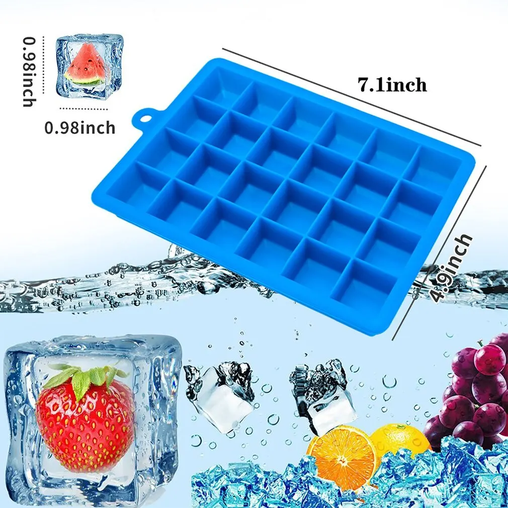 

Silicone Ice Cube Maker Trays with Lids for Freezer Icecream Cold Drinks Whiskey Cocktails Kitchen Tools Accessories Ice Mold